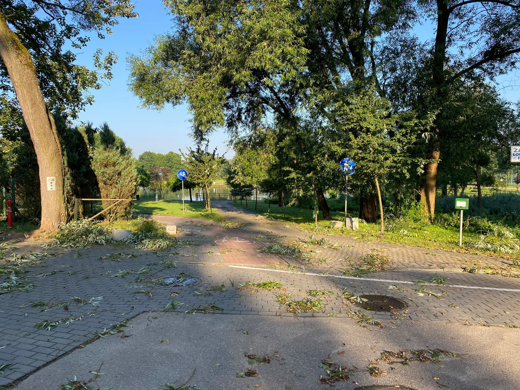 Nawałnica w Lidzbarku – zniszczenia 29 lipca 2021