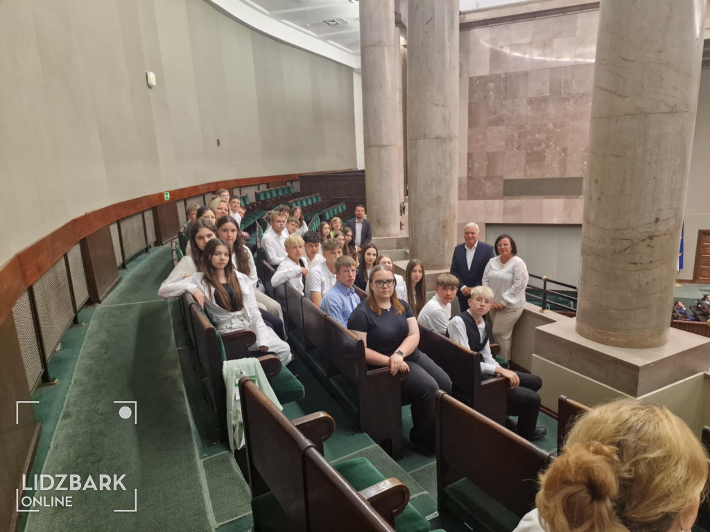 Młodzież z Lidzbarka w Sejmie
