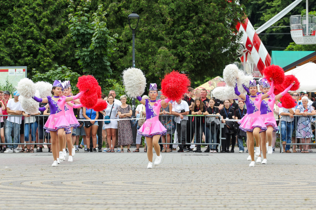 Parady marszowe na Festiwalu Orkiestr OSP w Wiśle