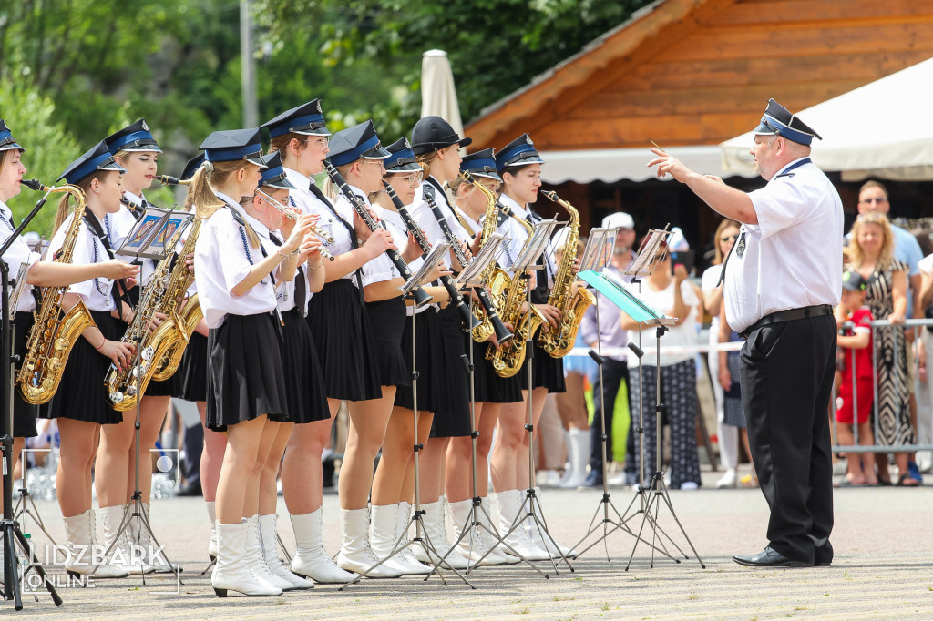 Parady marszowe na Festiwalu Orkiestr OSP w Wiśle