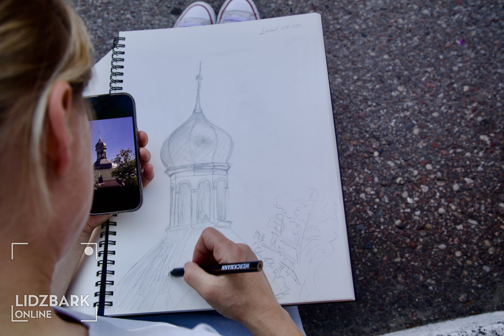 Urban sketching w Lidzbarku – artystyczny spacer