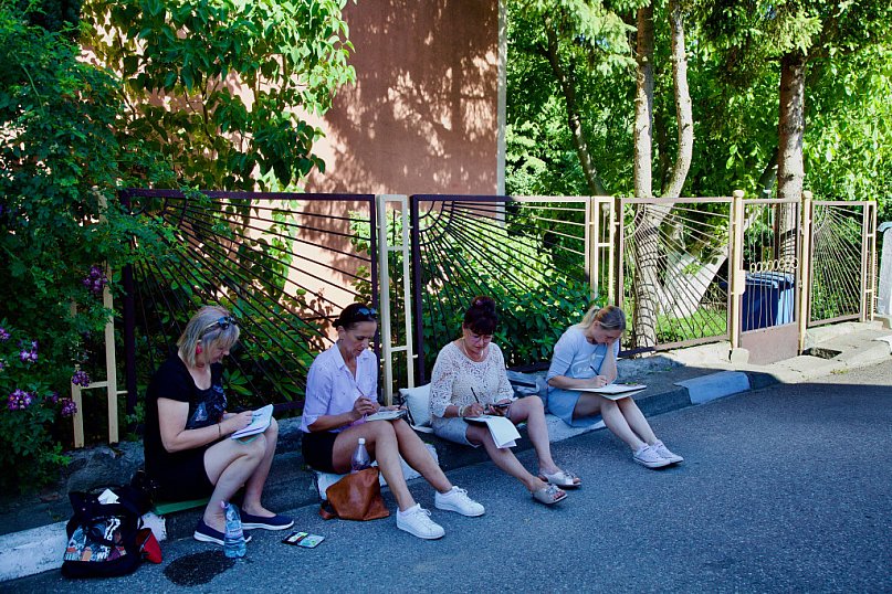 Urban sketching w Lidzbarku – artystyczny spacer