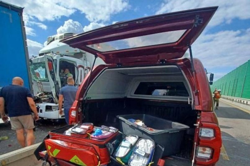 OSP Lidzbark. Wypadek na S7